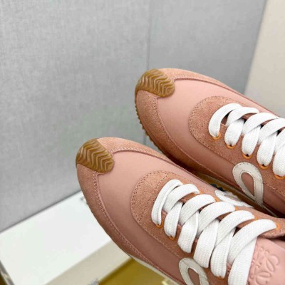 Loewe Flow Runner Sneakers in Powder Nylon and Suede