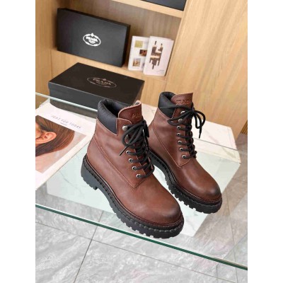Prada Chelsea Boots in Ebony Leather and Re-Nylon