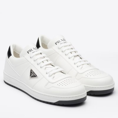 Prada Downtown Sneakers in White Leather