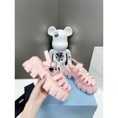 Prada Foam Sandals in Light Pink Rubber