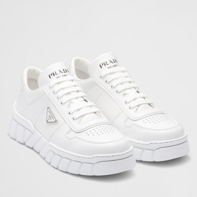 Prada Low-top Sneakers in White Leather