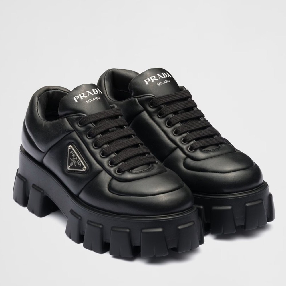 Prada Sneakers in Black Padded Nappa Leather