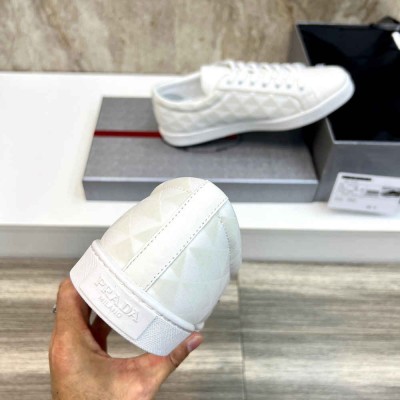 Prada Sneakers in White Leather and Nylon