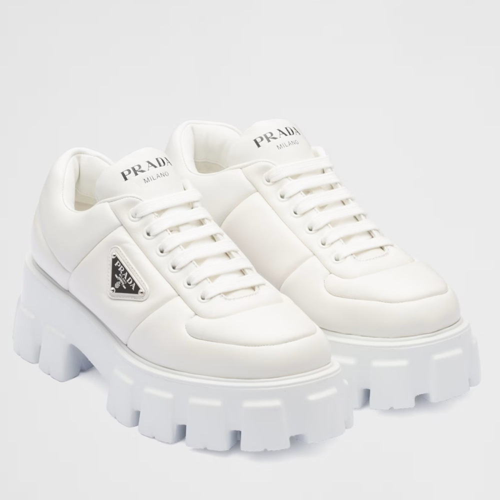 Prada Sneakers in White Padded Nappa Leather