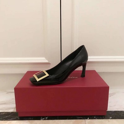 Roger Vivier Belle Vivier Trompette 70mm Pumps In Black Patent
