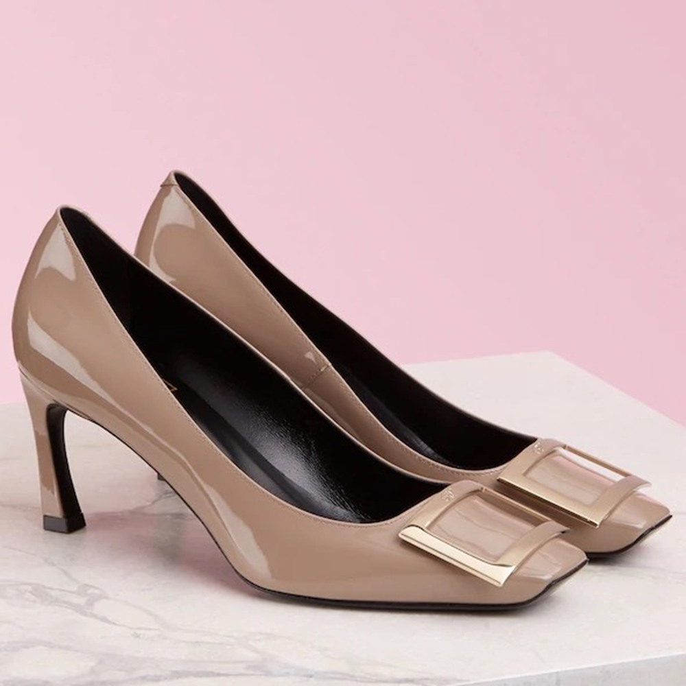 Roger Vivier Belle Vivier Trompette 70mm Pumps In Grey Patent