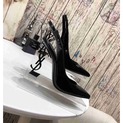 Saint Laurent Opyum Slingback Pumps 110mm With Black Heel