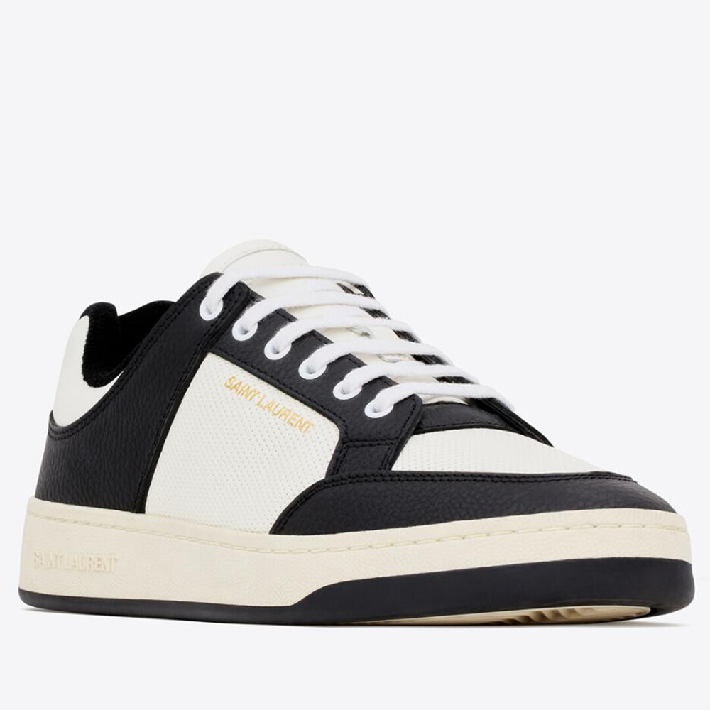 Saint Laurent SL 61 Sneakers in Black and White Leather