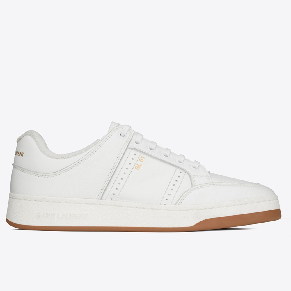 Saint Laurent SL 61 Sneakers in White Calfskin