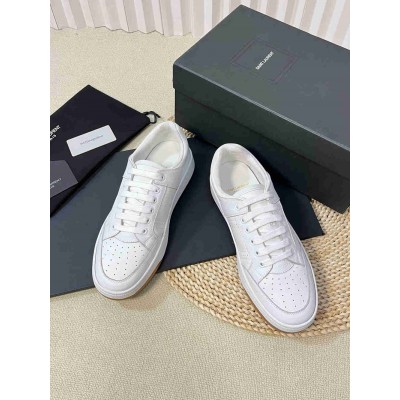 Saint Laurent SL 61 Sneakers in White Calfskin