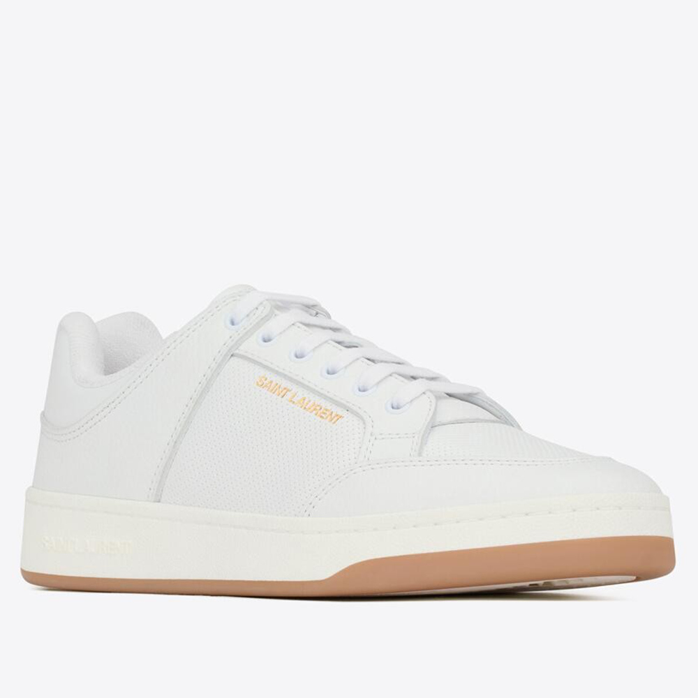 Saint Laurent SL 61 Sneakers in White Perforated Leather