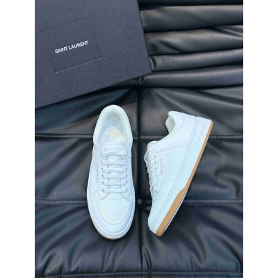 Saint Laurent SL 61 Sneakers in White Perforated Leather