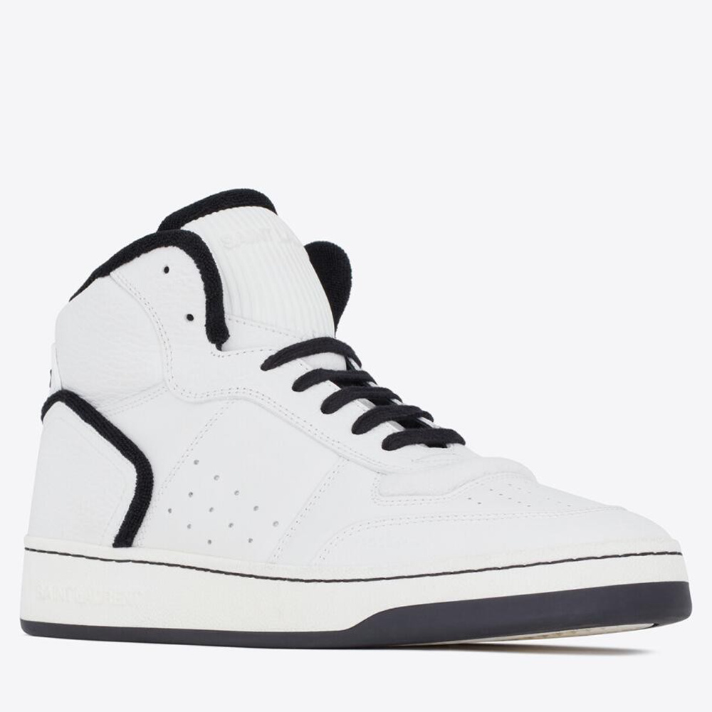 Saint Laurent SL 80 Sneakers in White Calfskin