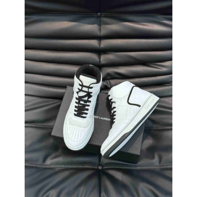 Saint Laurent SL 80 Sneakers in White Calfskin