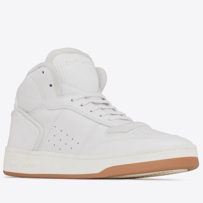 Saint Laurent SL 80 Sneakers in White Leather