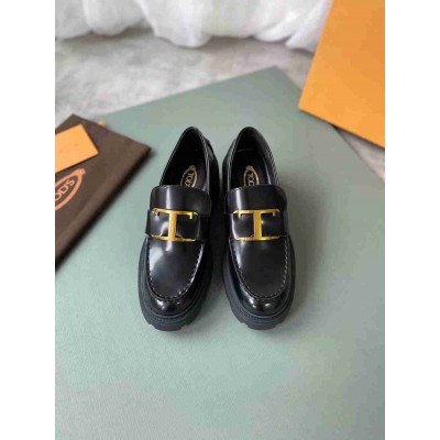 Tod's Loafers In Black Shiny Calfskin