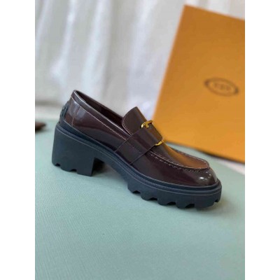 Tod's Loafers In Brown Shiny Calfskin