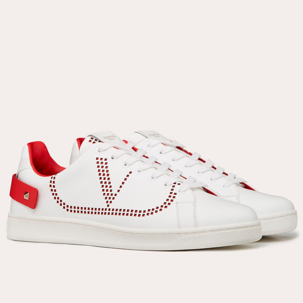 Valentino Backnet Sneakers With Red Heel