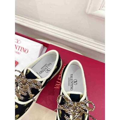 Valentino Bay By Bay Sneakers in Papier Floral Fabric