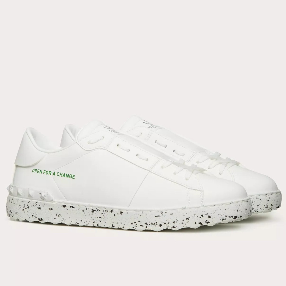 Valentino Open For a Change Sneakers in White Leather