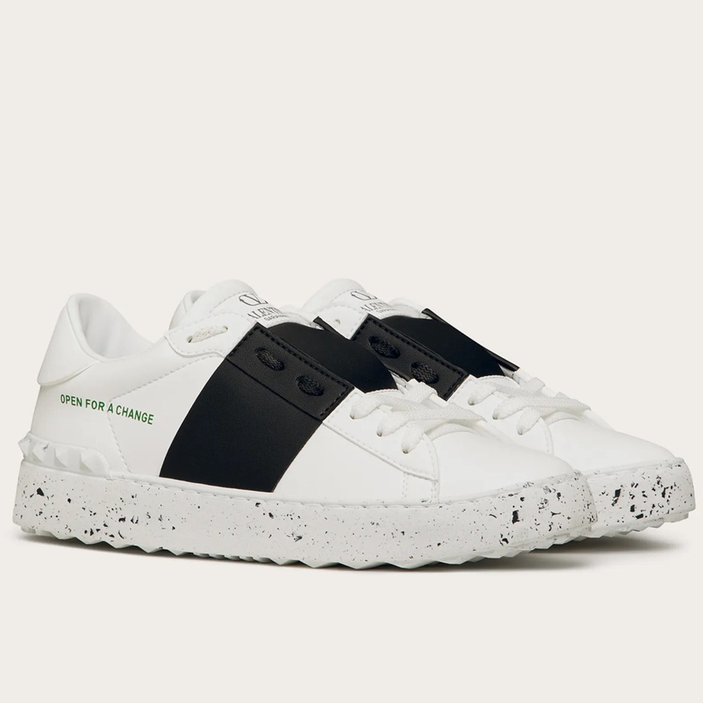 Valentino Open For a Change Sneakers with Black Stripe