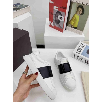 Valentino Open Sneakers with Black Leather Stripe