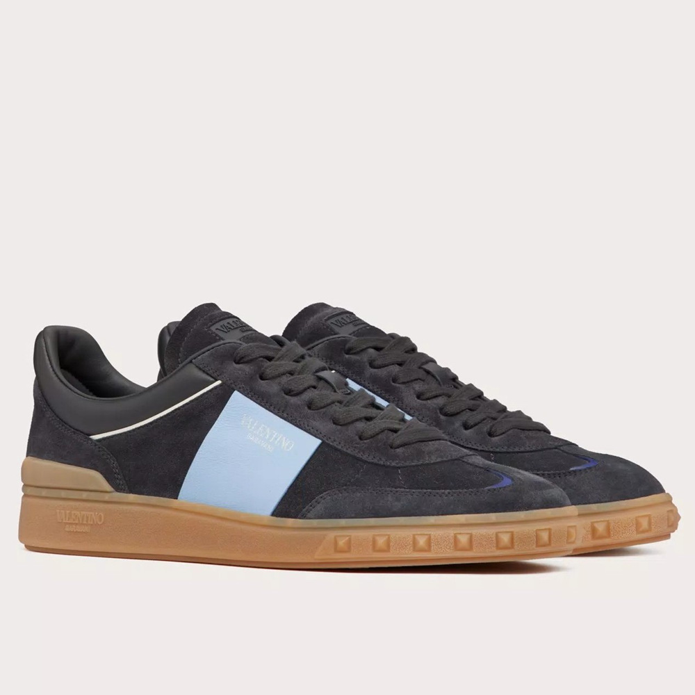 Valentino Upvillage Sneaker in Black Suede Leather