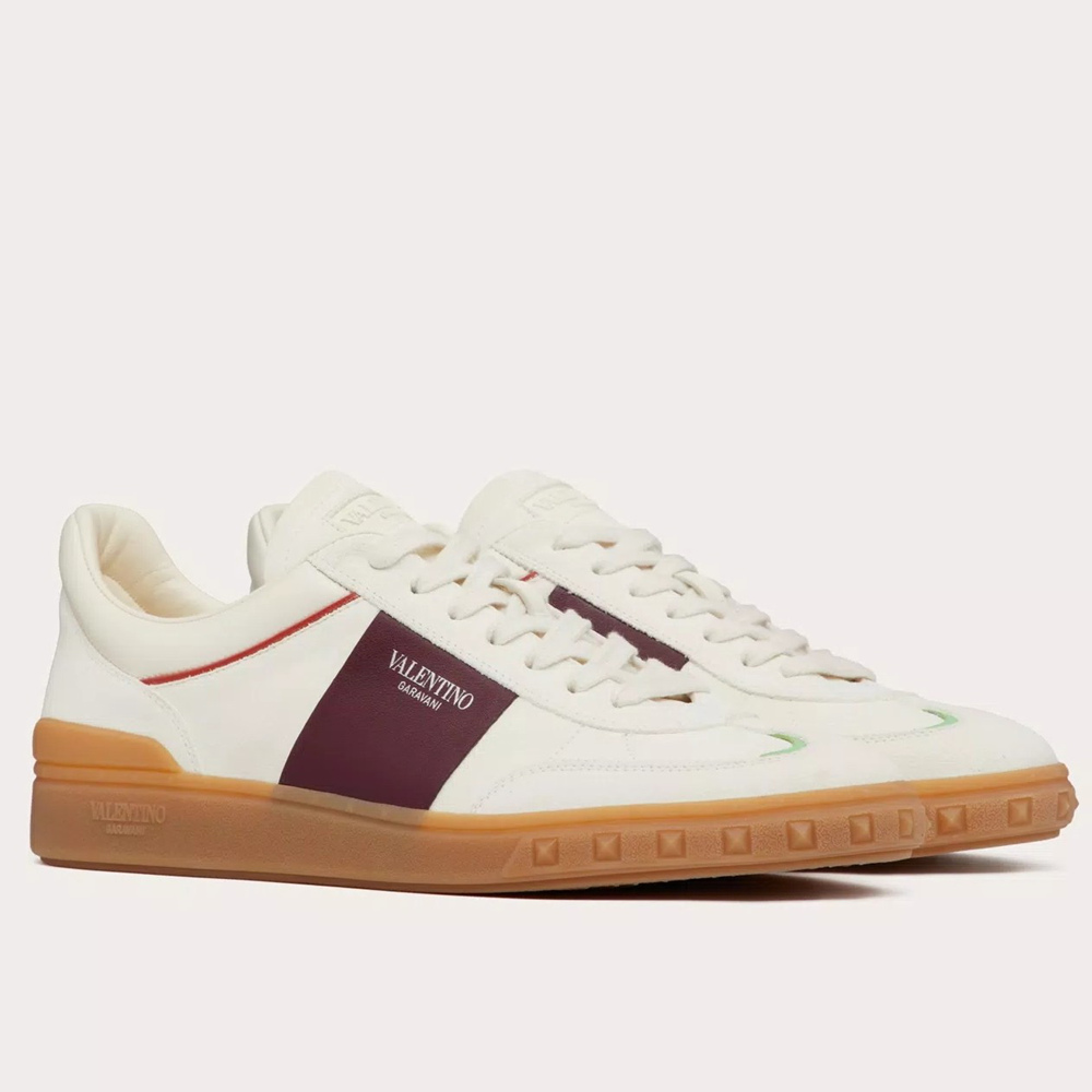Valentino Upvillage Sneaker in White Suede Leather