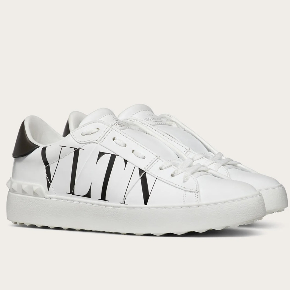 Valentino VLTN Open Sneakers In White Leather