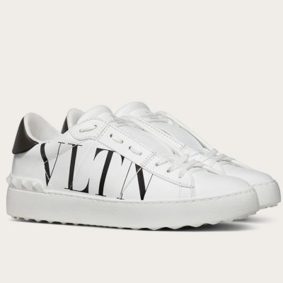 Valentino VLTN Open Sneakers In White Leather