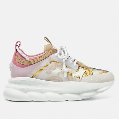 Versace Multicolour Chain Reaction Sneakers With Baroque Print