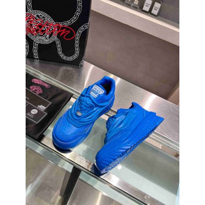 Versace Odissea Sneakers In Blue Leather