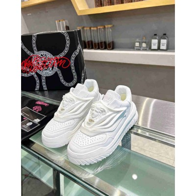 Versace Odissea Sneakers In White Leather