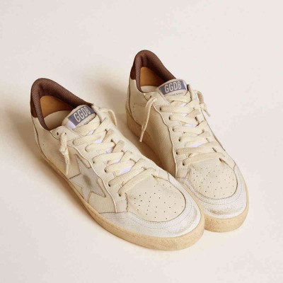 Golden Goose Ball Star LTD Sneakers In Nappa With Metallic Leather Star And Suede Heel Tab