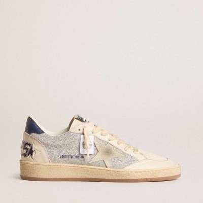 Golden Goose Ball Star LTD Sneakers In Swarovski Crystals And Leather With White Suede Star