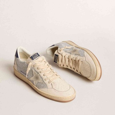 Golden Goose Ball Star LTD Sneakers In Swarovski Crystals And Leather With White Suede Star