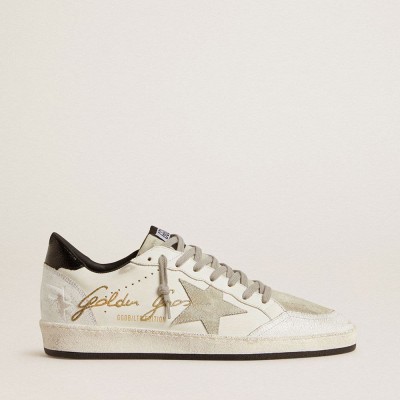 Golden Goose Ball Star LTD Sneakers With Suede Star And Textured Leather Heel Tab
