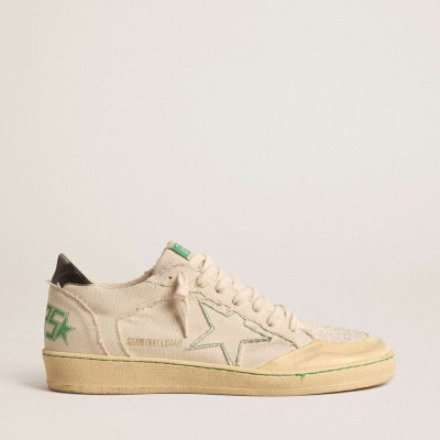 Golden Goose Ball Star LTD Sneakers With Vanilla Canvas Star And Leather Heel Tab