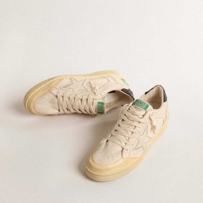 Golden Goose Ball Star LTD Sneakers With Vanilla Canvas Star And Leather Heel Tab