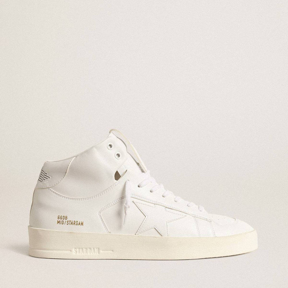 Golden Goose Bio-based Mid-Stardan Sneakers With White Star And Heel Tab