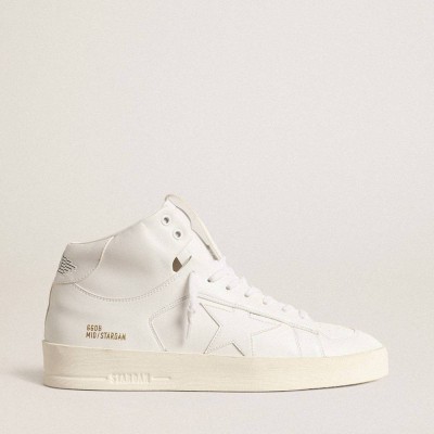 Golden Goose Bio-based Mid-Stardan Sneakers With White Star And Heel Tab