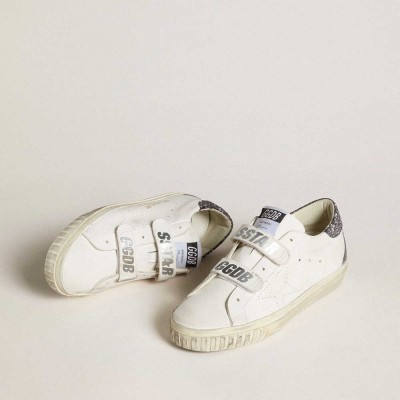 Golden Goose Bio-based Old School Sneakers With Perforated Star And Glitter Heel Tab