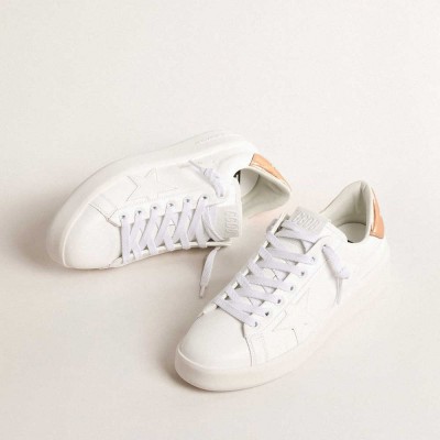 Golden Goose Bio-based Purestar Sneakers With Bronze Metallic Leather Heel Tab