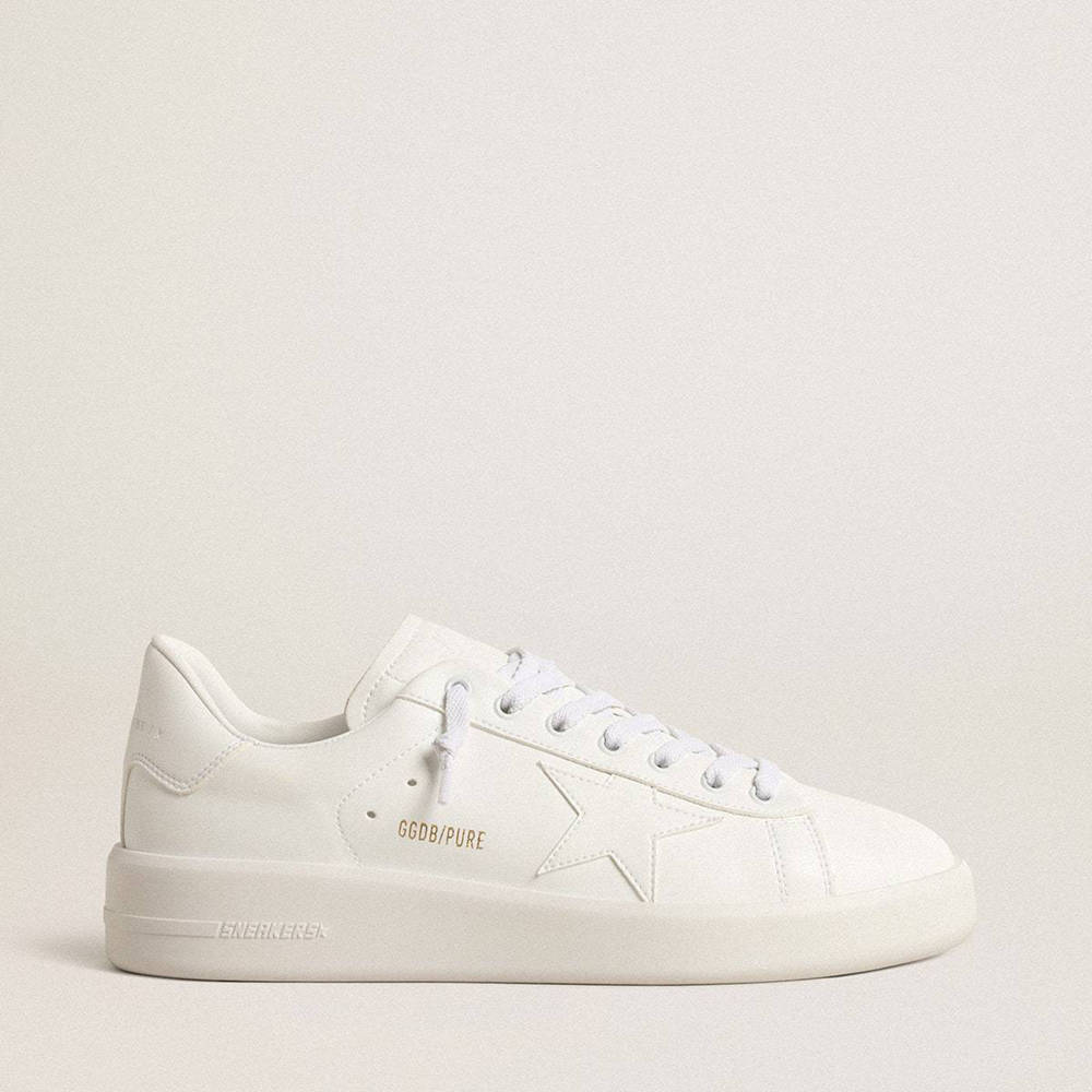 Golden Goose Bio-based Purestar Sneakers With White Star And Heel Tab