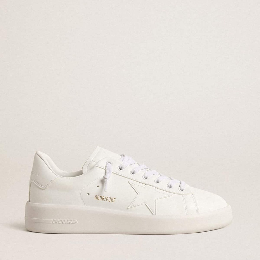 Golden Goose Bio-based Purestar Sneakers With White Star And Heel Tab