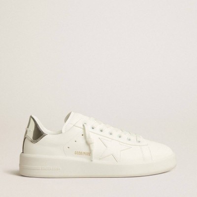 Golden Goose Bio-based Purestar Sneakers With White Star And Mirror-effect Heel Tab