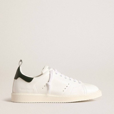 Golden Goose Bio-based Starter Sneakers With Green Leather Heel Tab