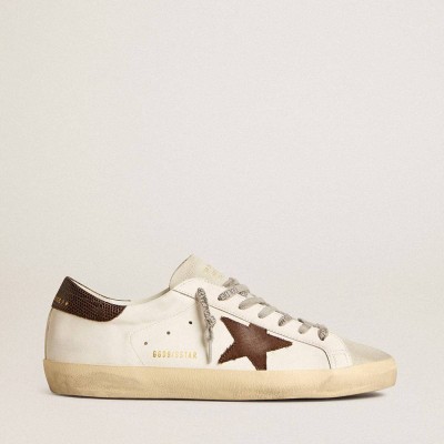 Golden Goose Bio-based Super-Star Sneakers With Canvas Star And Dark Brown Leather Heel Tab