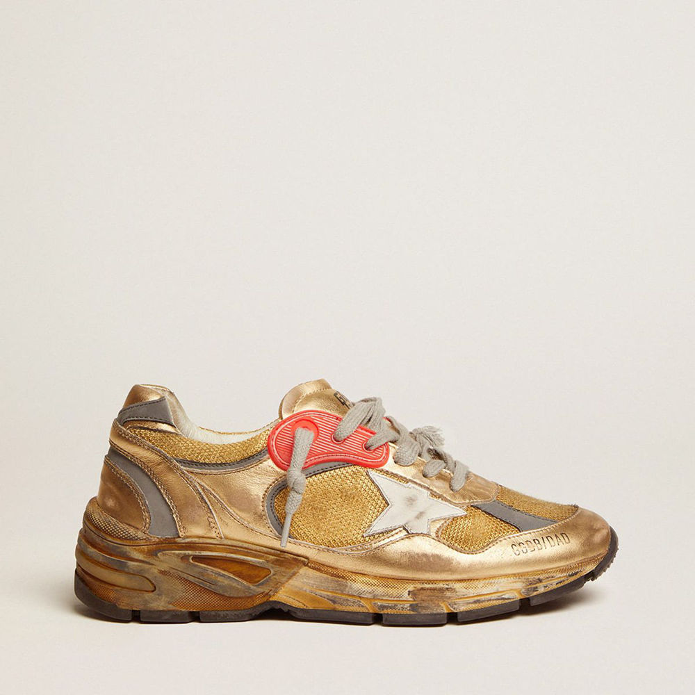 Golden Goose Dad-Star Shoes Gold With White Star