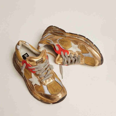 Golden Goose Dad-Star Shoes Gold With White Star